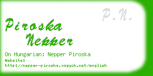 piroska nepper business card